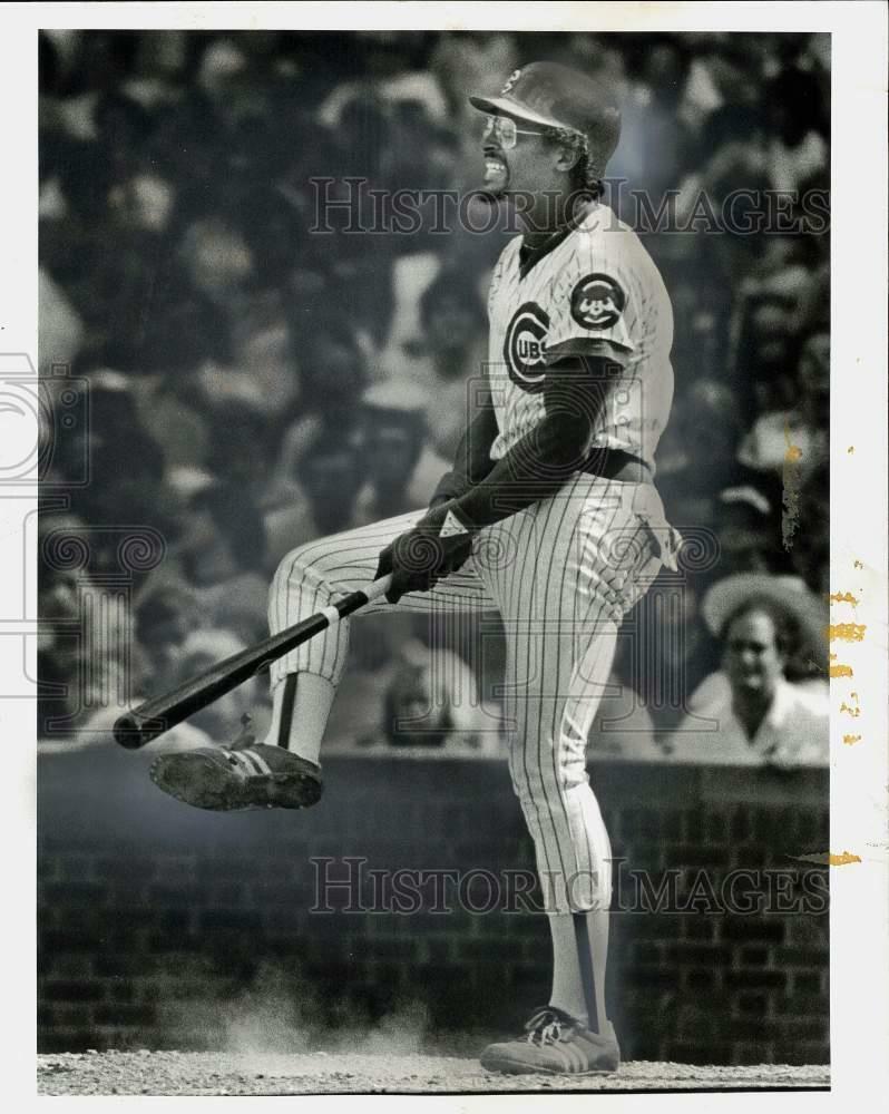 Press Photo Poster painting Chicago Cub Leon Durham after striking out against Expos in Chicago.