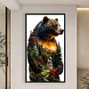 Silhouette Bear-11CT Stamped Cross Stitch 40*70cm(Big Size)