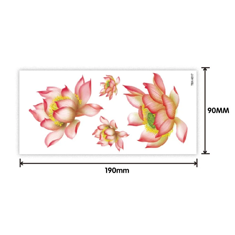 Waterproof sweat female flower tattoo sticker Ladies flower rose peony plum blossom tattoo sticker