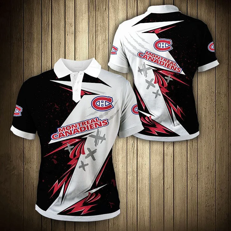 Montral CanadiensButton Up Polo Shirt