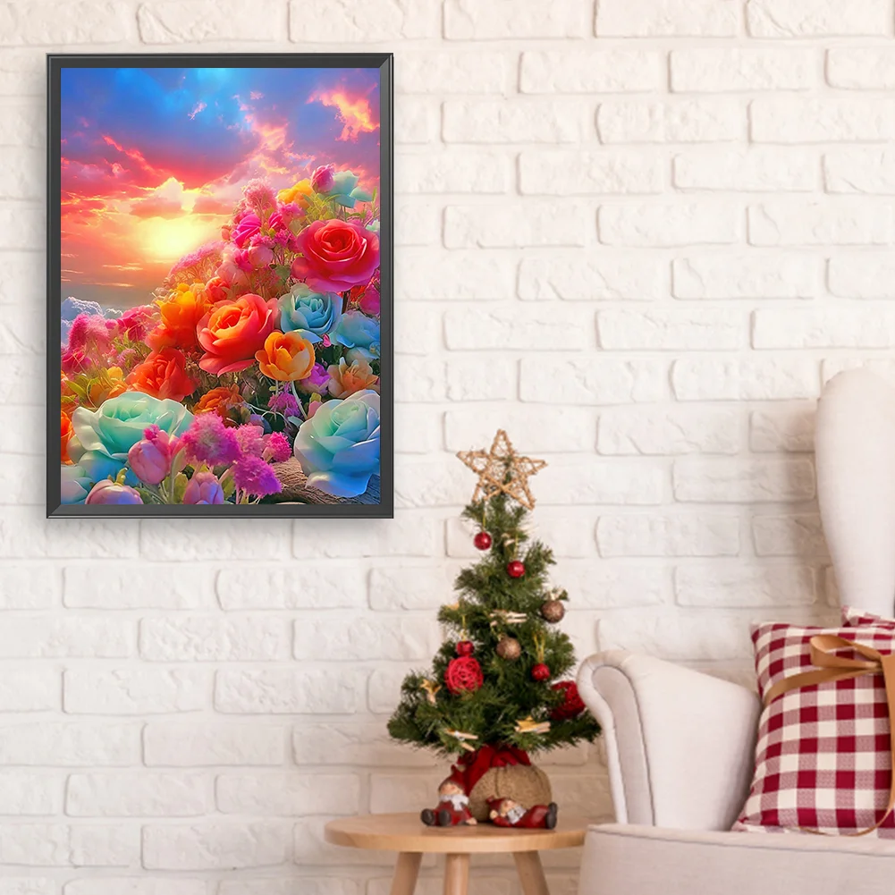 DIY Paint By Number 30*40cm - Sea Of Flowers