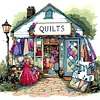 Framed Quilt Shop-Paint by Numbers Acrylic Painting 35*35CM With Color Box 5ML(24Colors)