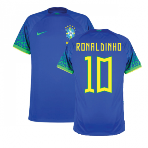 Brasilien Ronaldinho 10 Away Trikot WM 2022