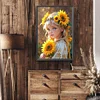 (40*60cm)Sunflower Girl - Full Round Drill Diamond Painting