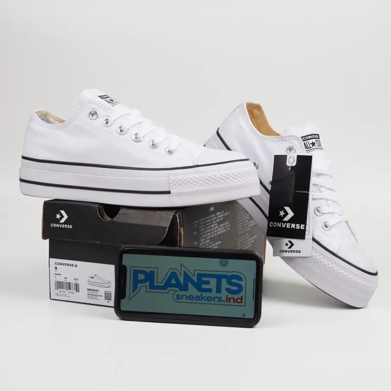 Chuck Taylor lift ox low White White