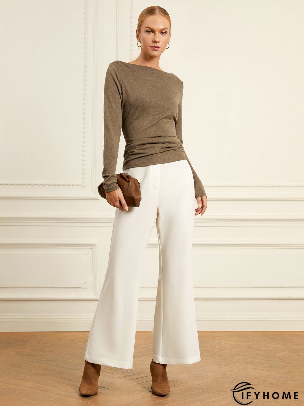 Long Sleeve Skinny Lady Solid Top | IFYHOME