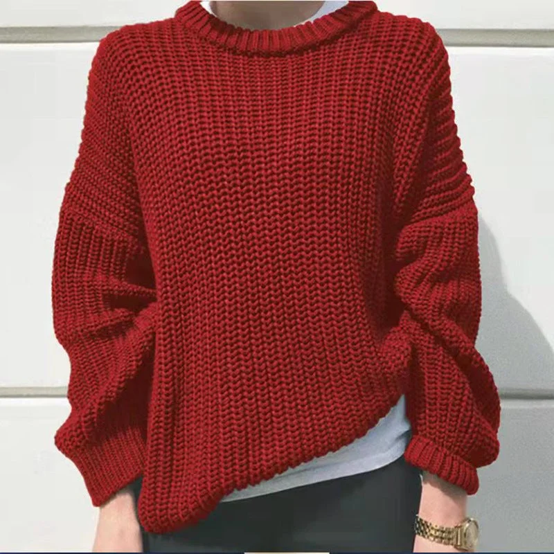 Autumn Women's Top Pullover Sweater Knitted Shirt