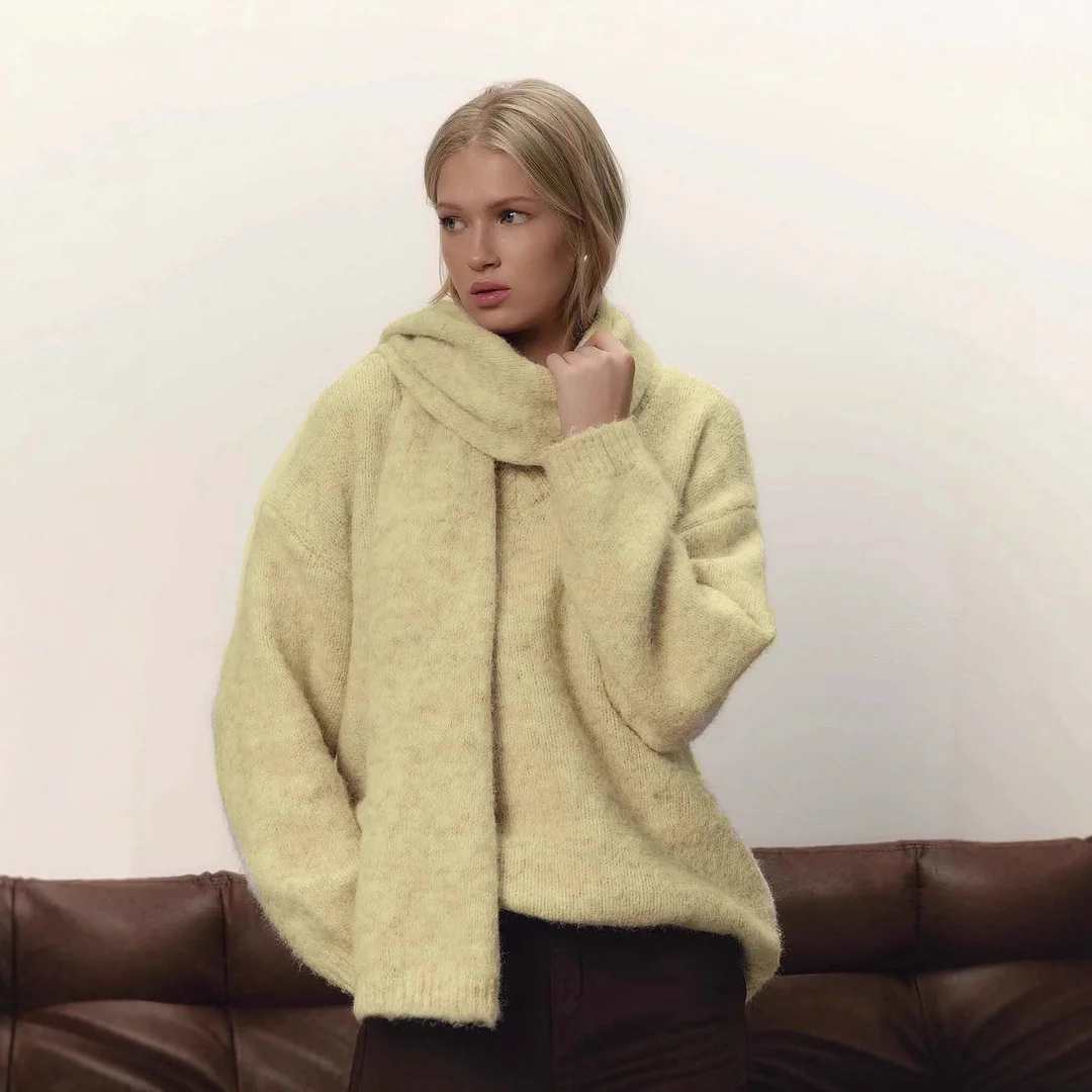 Athvotar Athvotar Lazy Wind Soft Woolen Sweater Women's New Set Of Relaxed Knitted Sweater In Autumn And Winter