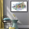 (Stamped/Counted) Colorful Village-14CT Cross Stitch 37*27cm/14.57*10.63in