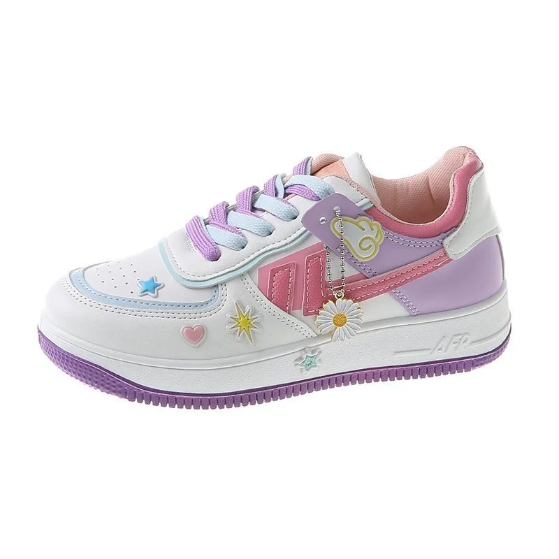 2021 Spring Korean Xue Sheng Ban Xie Wang Red Little Daisy Sports Shoes White Shoes Woman Shoes Sneakers Zapatillas Mujer