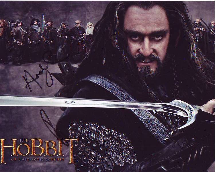 ANDY SERKIS and RICHARD ARMITAGE signed THE HOBBIT GOLLUM & THORIN 8x10 Photo Poster painting