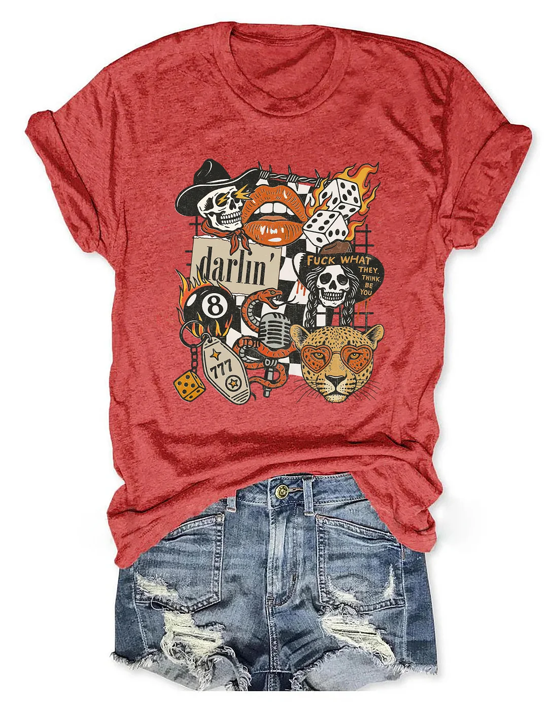 Western Punk Collage T-shirt