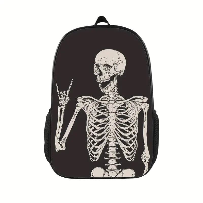 Waterproof 20 Inch Skull School Daily Kids Backpack