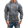 Casual Diagonal Zipper Hoodie