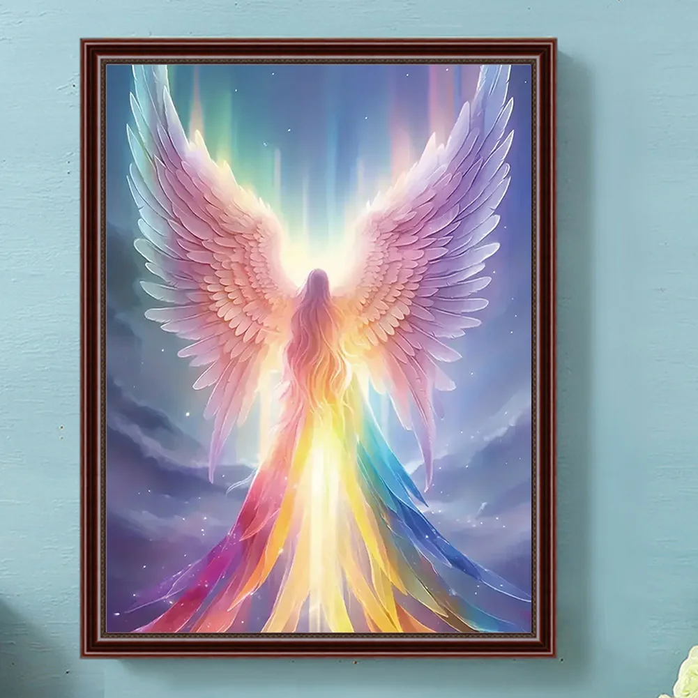 Diamond Painting - Full Round Drill - Rainbow Angel(Canvas|30*40cm)