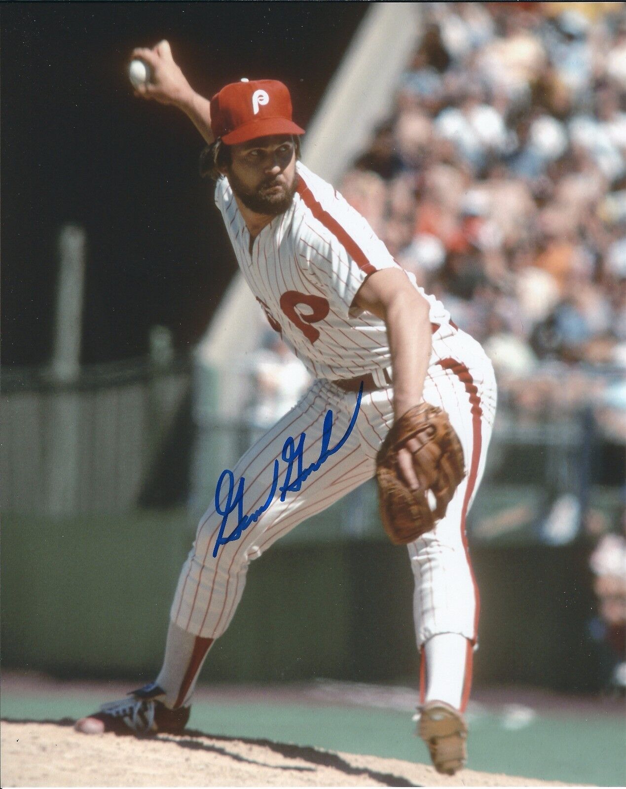 Signed 8x10 GENE GARBER Philadelphia Phillies Autographed Photo Poster painting - COA