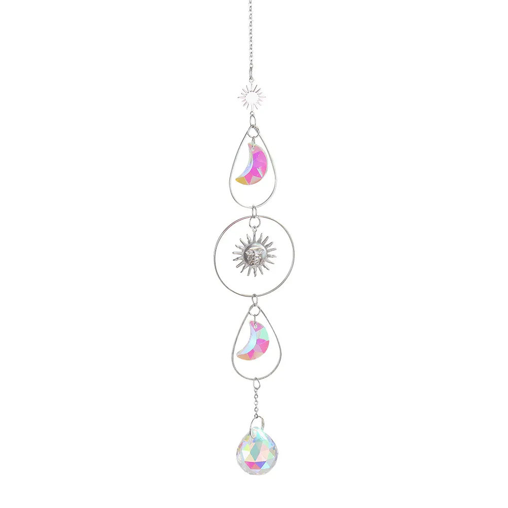 Crystal Wind Chime Pendant Lighting Ball Hanging Garden Window Home Decor