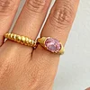 Stylish Bling Rhinestone Zircon Wiring 18K Golden Ring