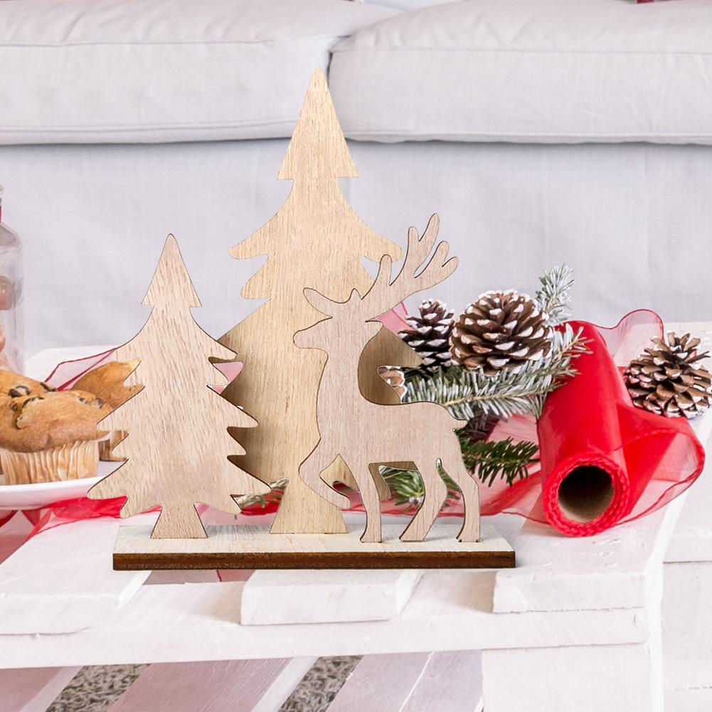

Santa Claus Snowman Elk Wooden Christmas Ornament DIY Table Desk Decor, Jm01551, 501 Original