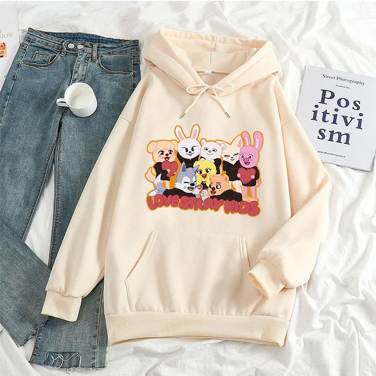 Stray Kids Cartoon Candy Color Hoodie