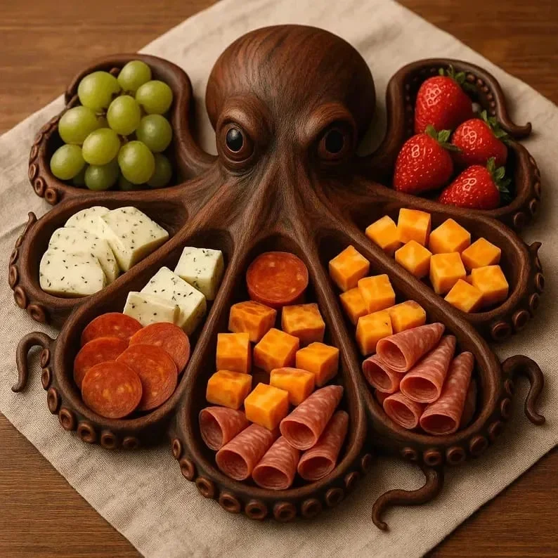 Octopus Charcuterie Platter – Gift for Seafood Lovers 