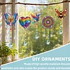 3PCS-6 5D DIY Diamond Painting Wind Chimes Suncatcher Kit Double Sided Diamond Art Kits Suncatcher with Crystal Pendant for Home Wall Window Decor Adults DIY Art Craft