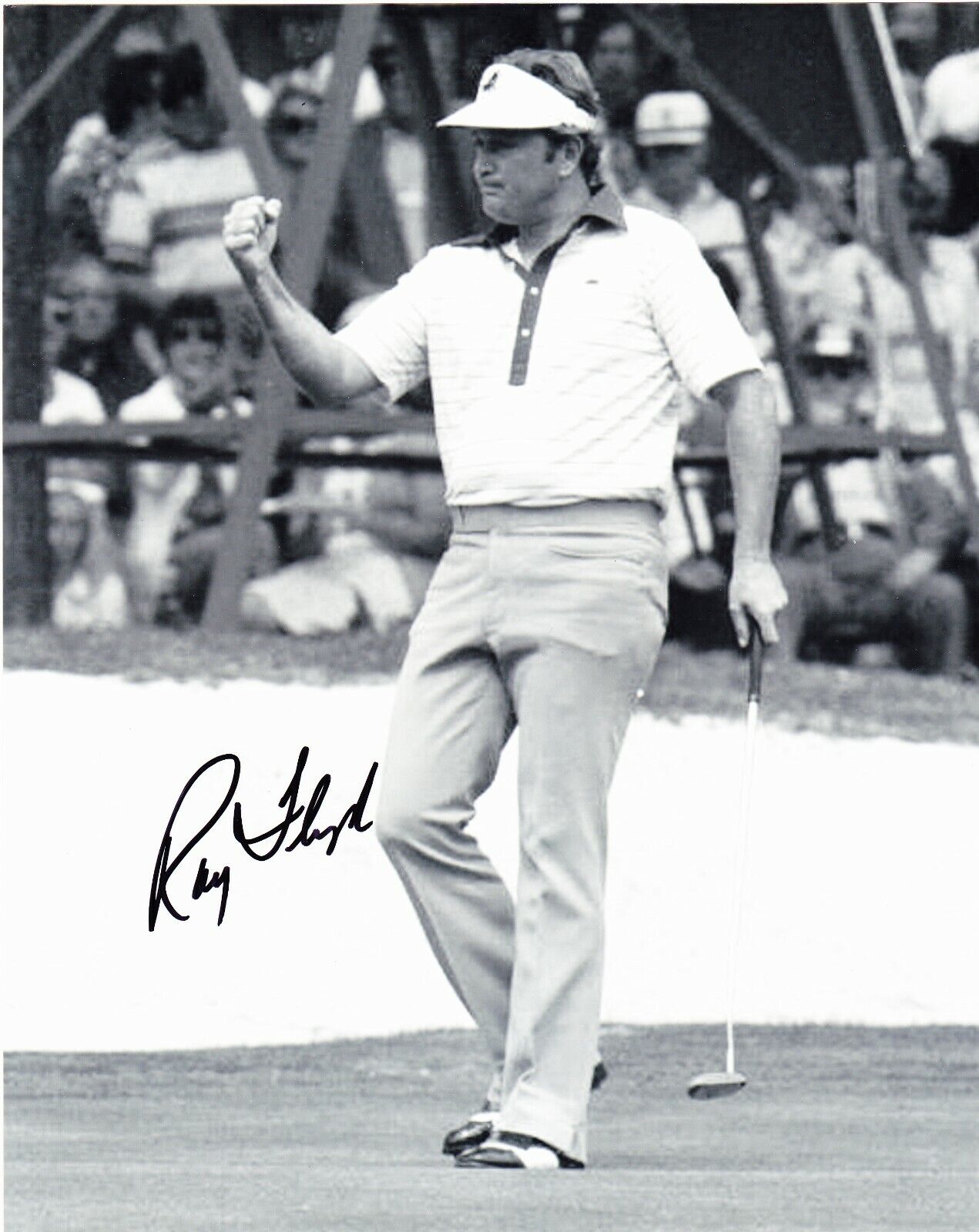 Ray Floyd signed 8x10 B&W golf Photo Poster painting #2-76 Masters,69 &72 PGA,86 US Open Champ