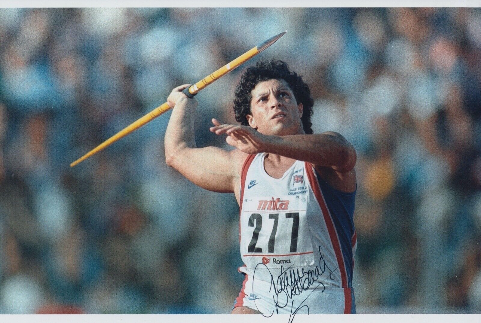 Fatima Whitbread Hand Signed 12x8 Photo Poster painting - Olympics Autograph.