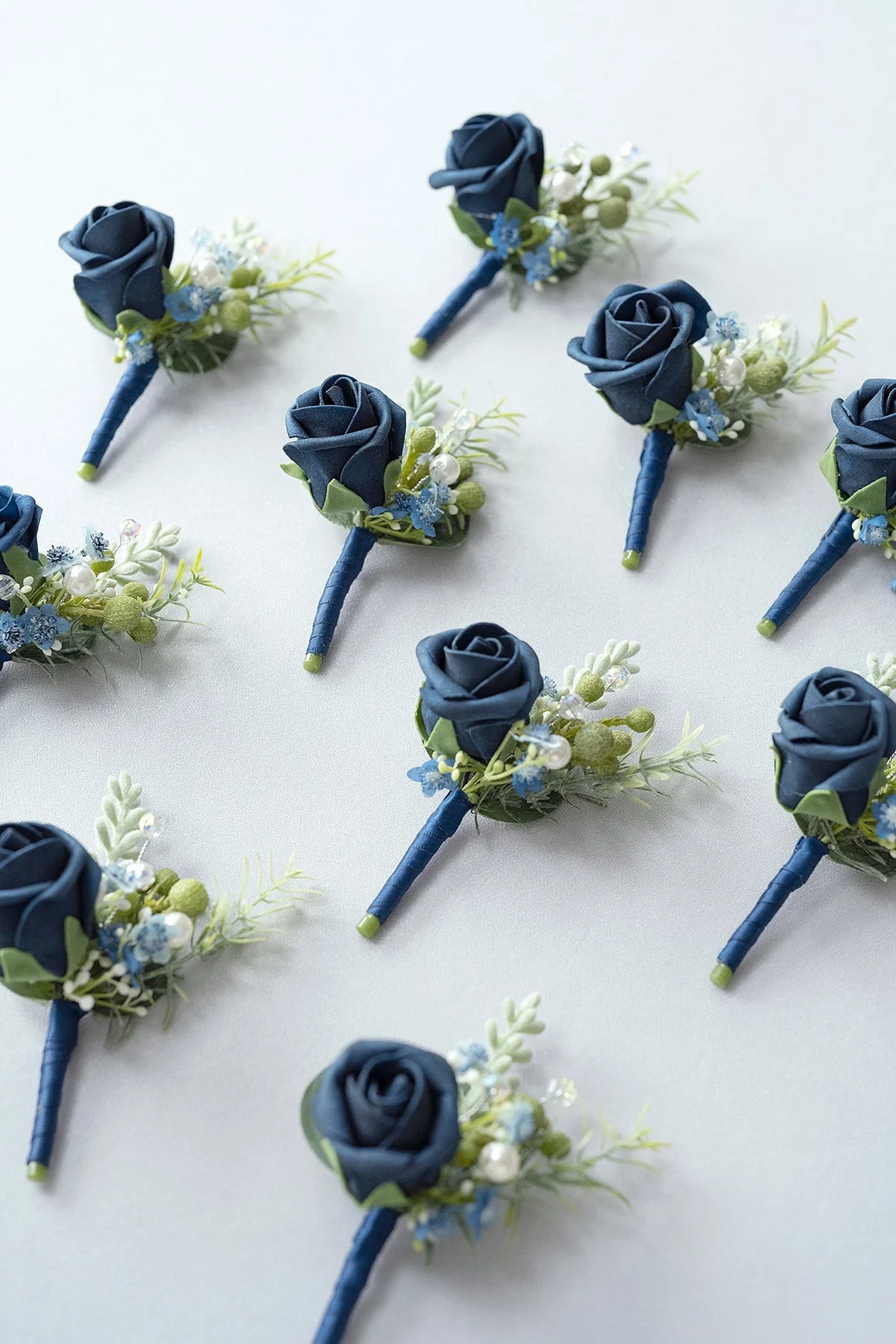 Boutonnieres for Guest in Noble Navy Blue
