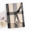Classic Plaid Autumn Winter Tassel Shawl Scarf