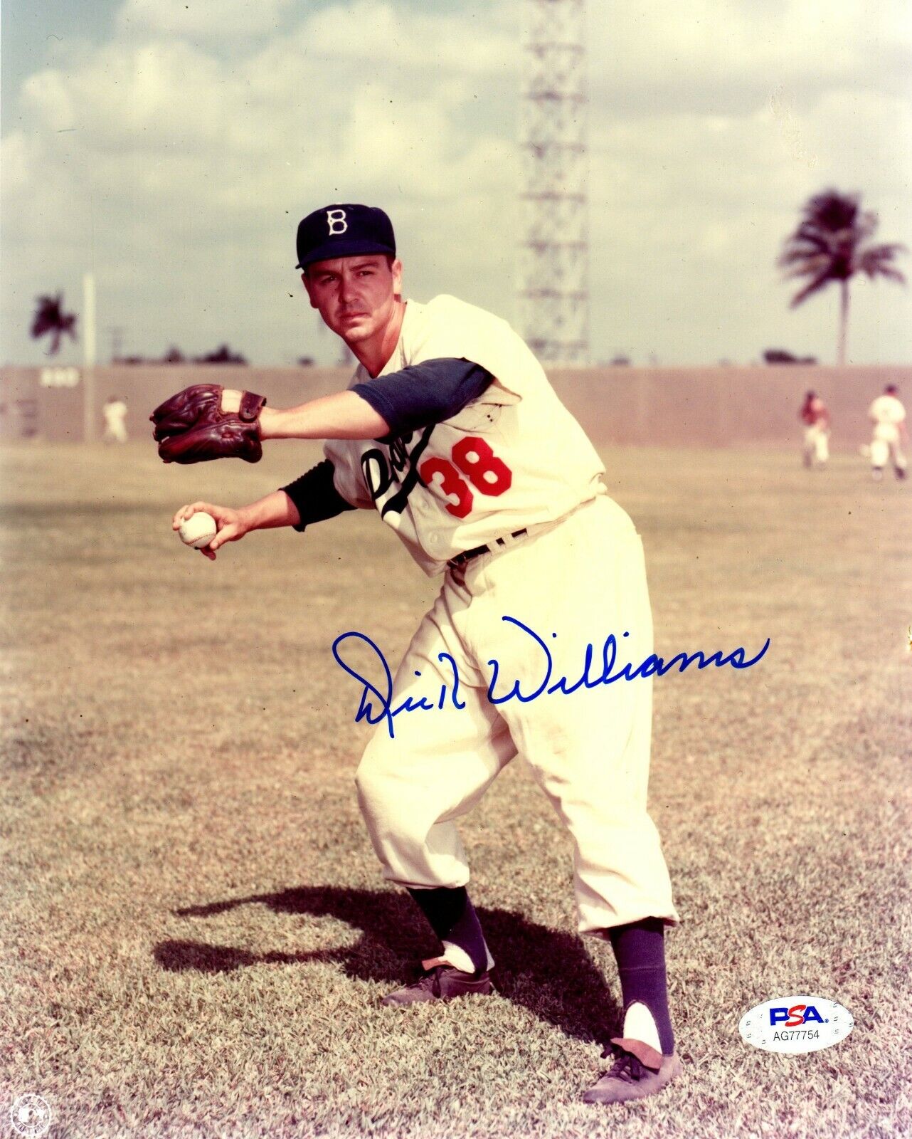 Dick Williams autographed signed 8x10 Photo Poster painting MLB Brooklyn Dodgers PSA COA