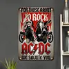 AC/DC - Panneaux en &eacute;tain m&eacute;tallique(20*30cm/30*40cm) - Musique