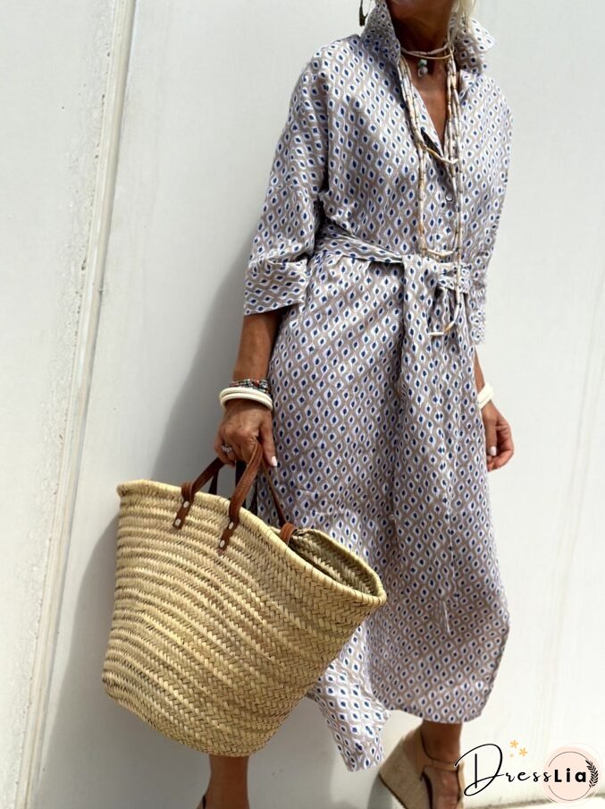 Women's Half Sleeve Striped Slit On Both Sides Dresses