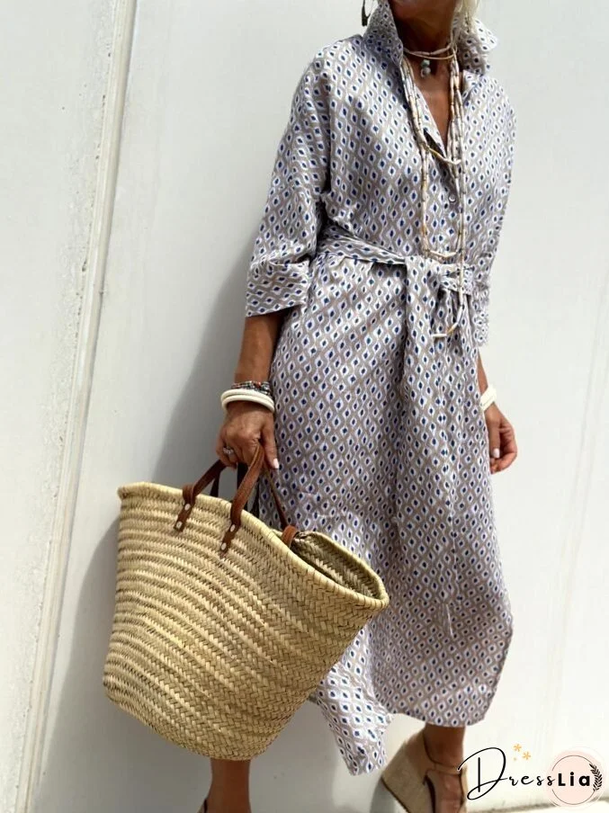 Women's Half Sleeve Striped Slit On Both Sides Dresses