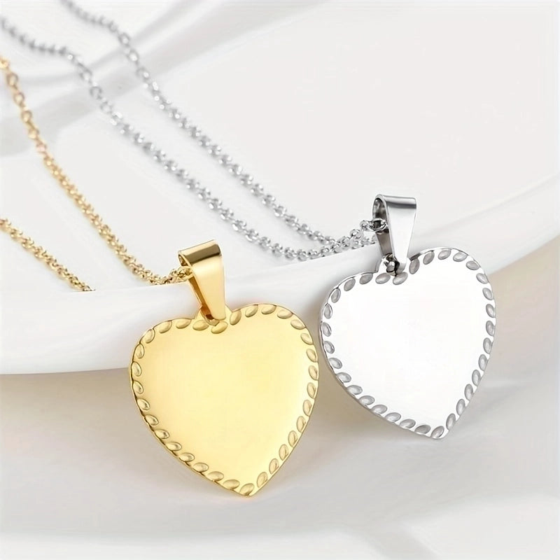 Minimalist Commute Heart Shape Stainless Steel Plating 18k Gold Plated Women's Pendant Necklace