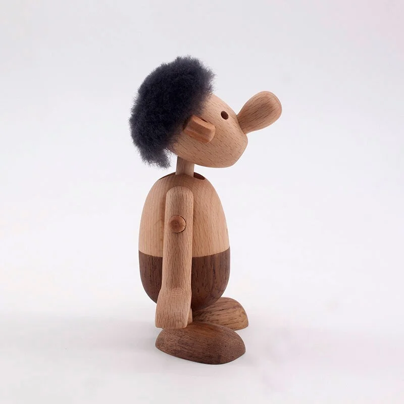 Small commodity handicraft solid wood small ornaments dwarf Danish doll home decoration puppet man