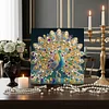 Framed Diamond Painting - Special Shaped - Peacock (25x25cm)