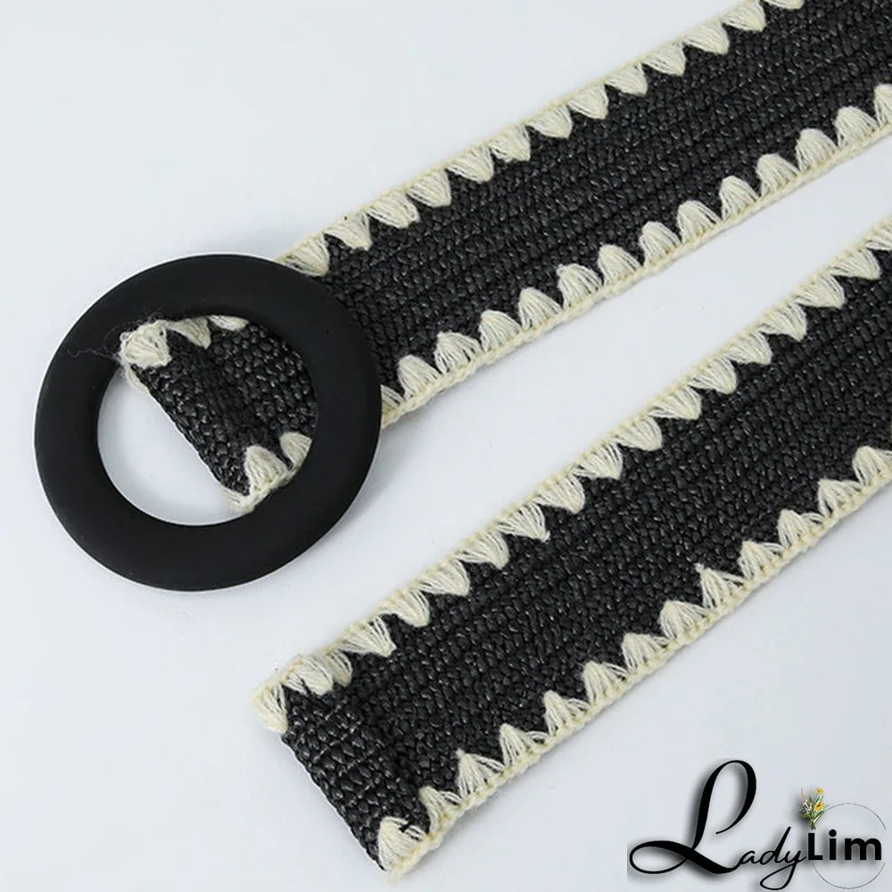 Casual Sweet Color Block Contrast Belts