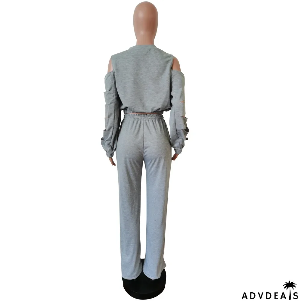 Casual Suit Ripped Fashionable Tracksuit