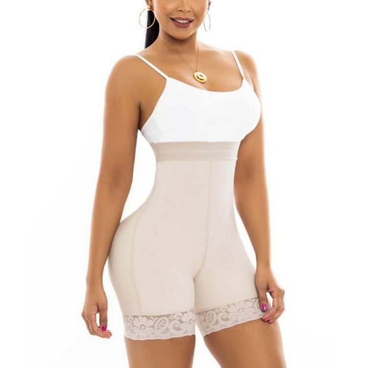 High Waist Butt Lifter Short Shaping Tummy Control Shapewear Slimming Fajas Lace Girdle