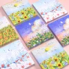 8PCS Floral Painting 50 Pages Post-it Notes Portable Notebooks School Student Kids Cute Stationery Gift