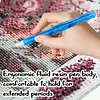 Resin Diamond Painting Point Drill Pen with 4 Various Tips Painting Arts 5D Point Drill Pen Diamonds Art Points Drills Pens for Nail Arts Rhinestone Decorations Cross-Stitch (Dark Blue)