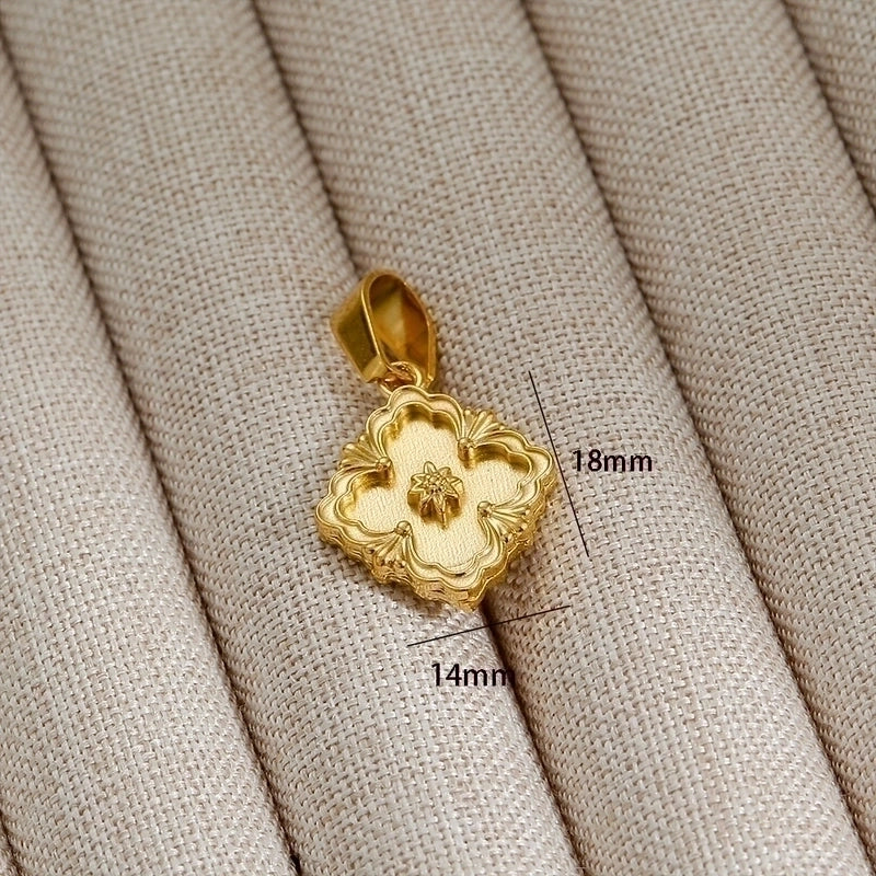 304 Stainless Steel Flower Polished Jewelry Accessories Pendant