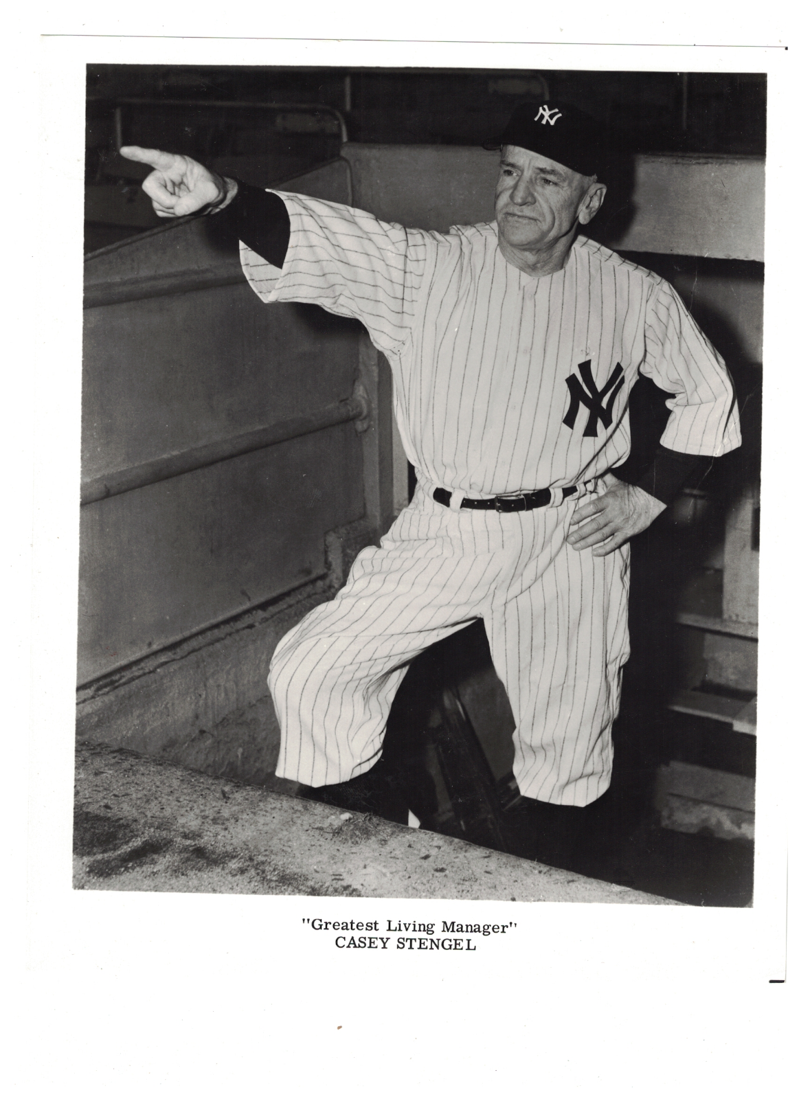 Casey Stengel New York Yankees Greatest Manager Older 8x10 Baseball Photo Poster painting JH