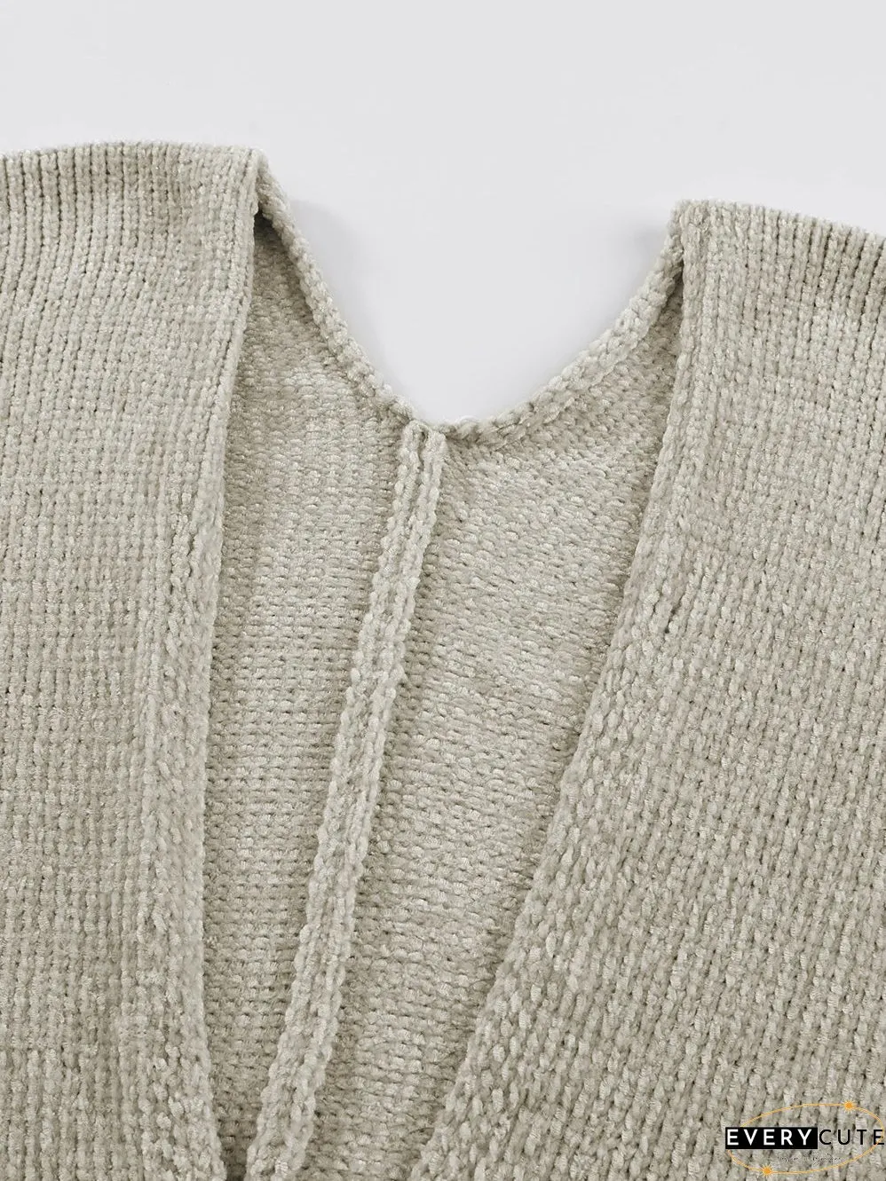 Solid Color Knit Cardigan