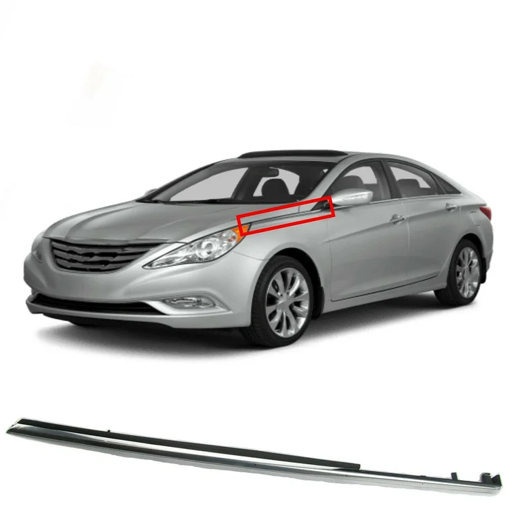 Silscvtt Front Left Driver Side Chrome Garnish Molding Trim 877713S001 Replacement for Sonata 2011 2012 2013 2014