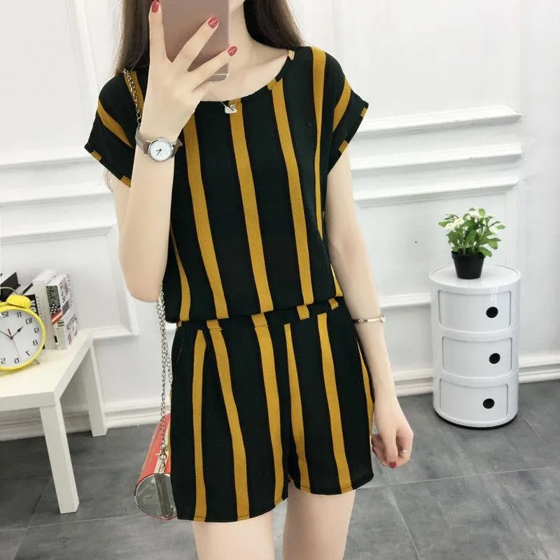 2019 Fashion 8 Colors Can Choose Women Sets Casual Blouse And Shorts Female Sets