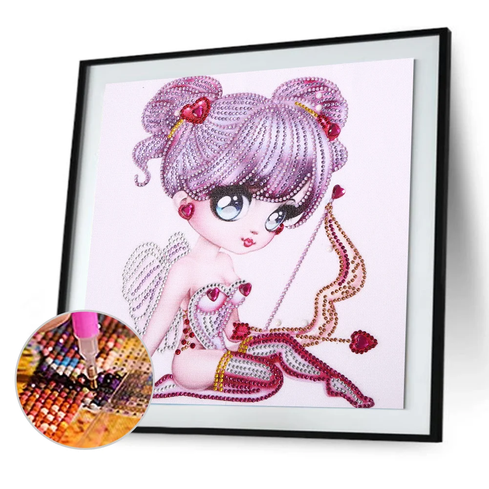 Diamond Painting Big Eye Doll 5D DIY Partial Special Shape Drill (YX012)