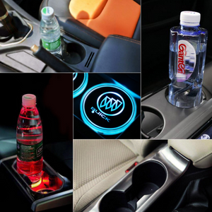 (60% OFF ONLY TODAY) 7 Colors  Led Changing USB Charging Car Logo Cup Lights up Holder