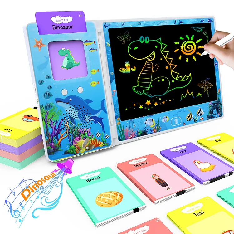 PayUSD Toys for Boy 3 4 5 6 Years Old Talking Flash Cards & Writing Tablet 2-in-1 Kids Toddler Toys with 224 Sight Words Drawing Learning Educational Toys Gifts Sensory for Boys and Girls